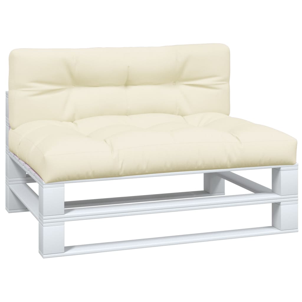 Cuscini per Pallet 2 pz Crema in Tessuto | homemem39