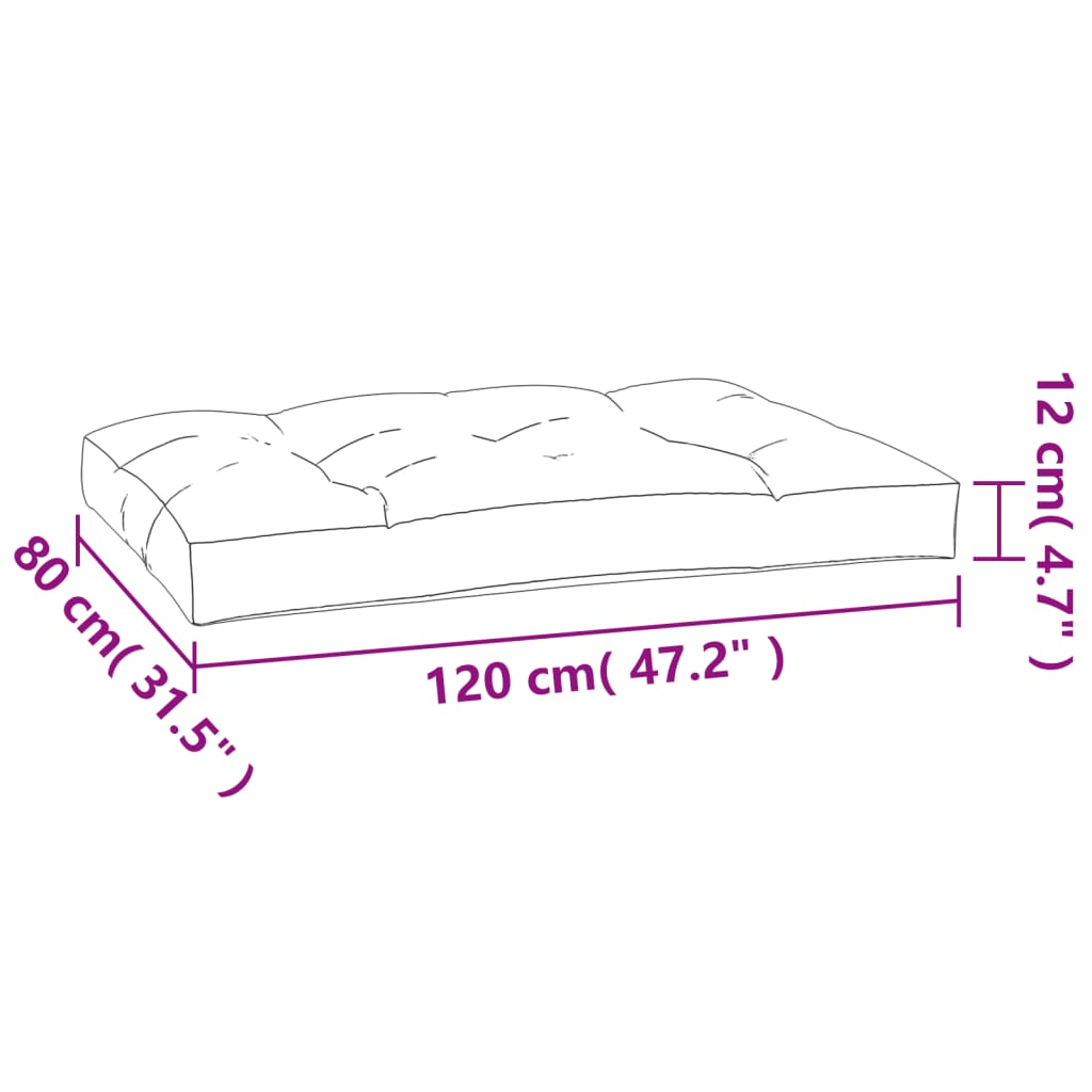 Cuscini per Pallet 2 pz Beige in Tessuto | homemem39