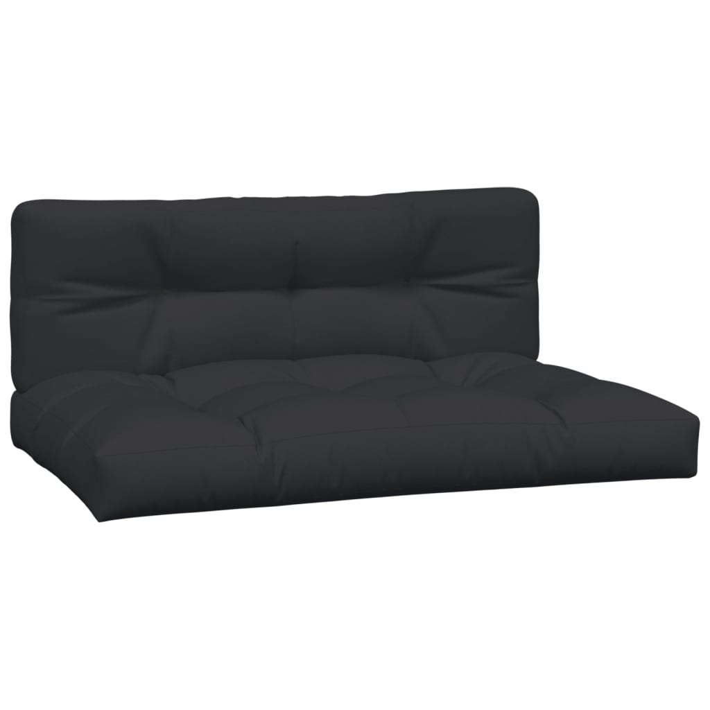 Cuscini per Pallet 2 pz Neri in Tessuto | homemem39
