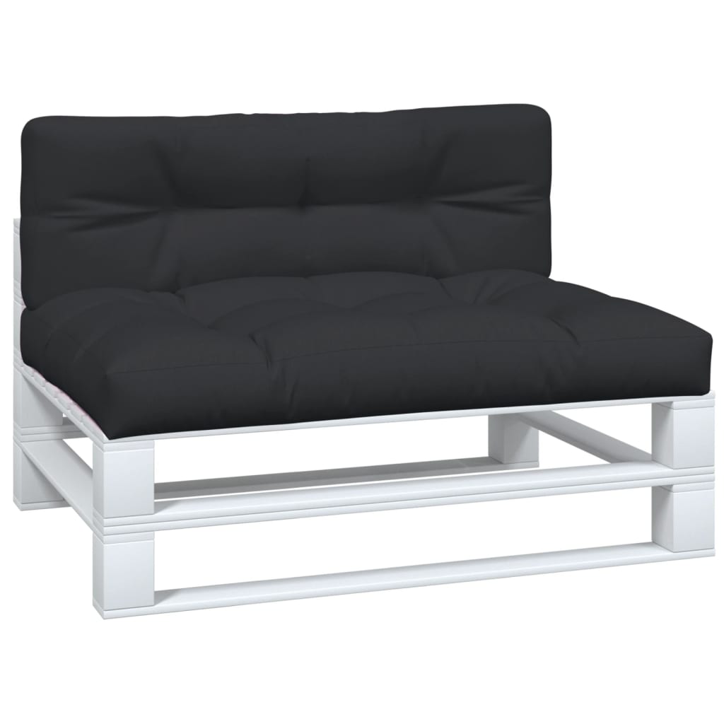 Cuscini per Pallet 2 pz Neri in Tessuto | homemem39