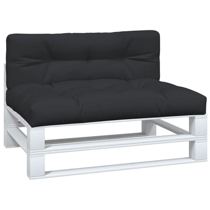 Cuscini per Pallet 2 pz Neri in Tessuto | homemem39