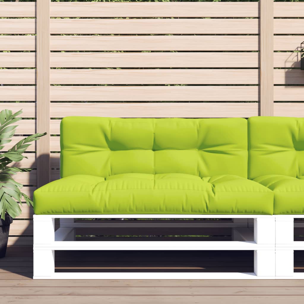 Cuscini per Divani in Pallet 2 pz Verde Intenso in Tessuto | homemem39