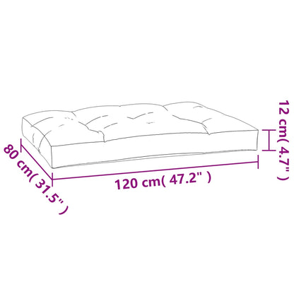 Cuscini per Pallet 2 pz Grigi a Quadri in Tessuto | homemem39