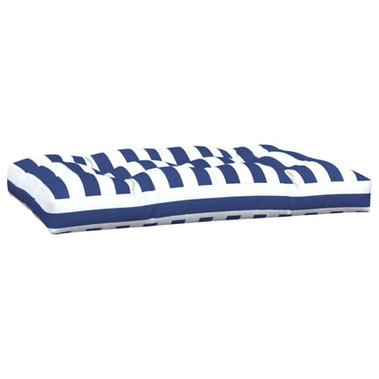Cuscini per Pallet 2 pz Strisce Blu e Bianche in Tessuto | homemem39