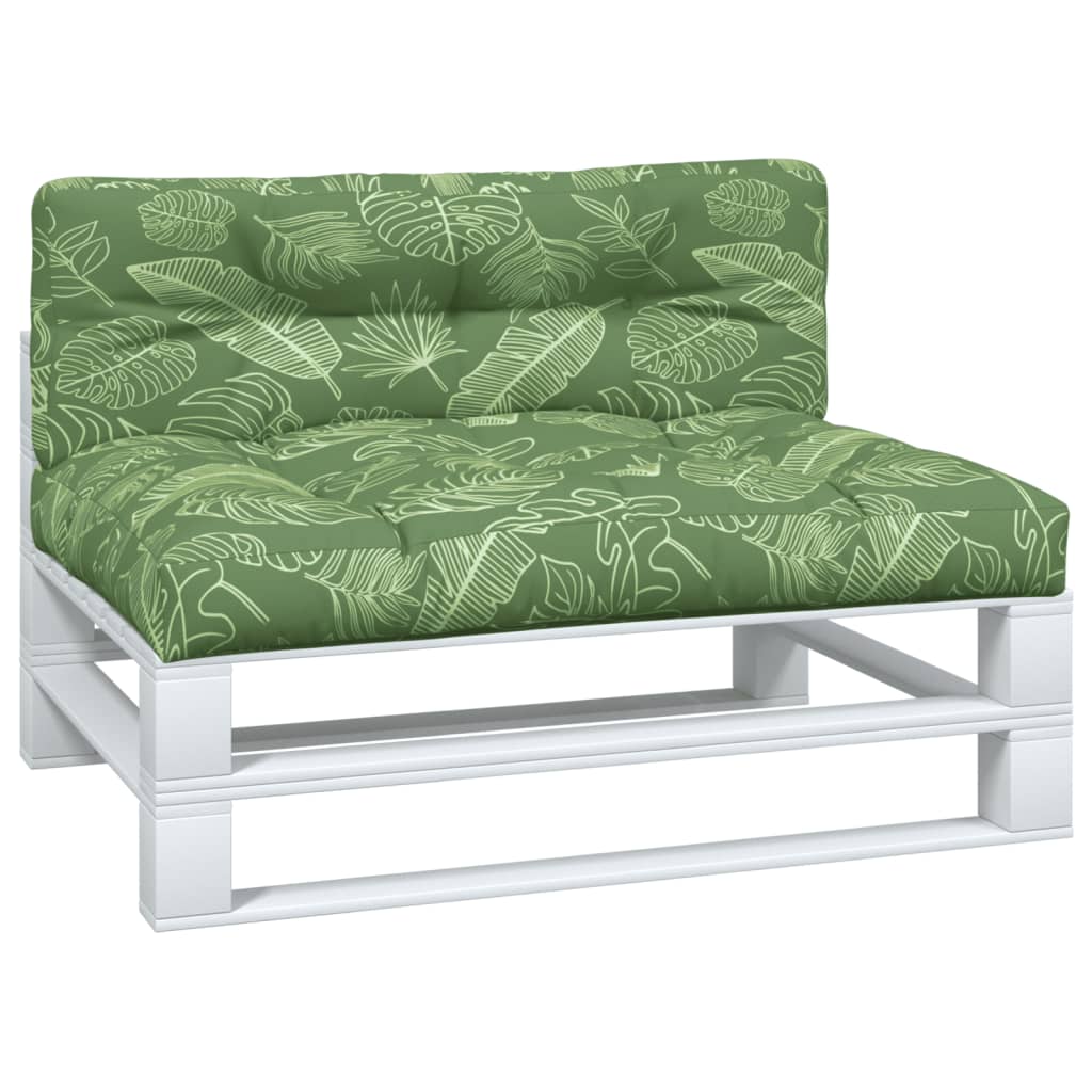Cuscini per Pallet 2 pz Motivo a Foglie Tessuto | homemem39