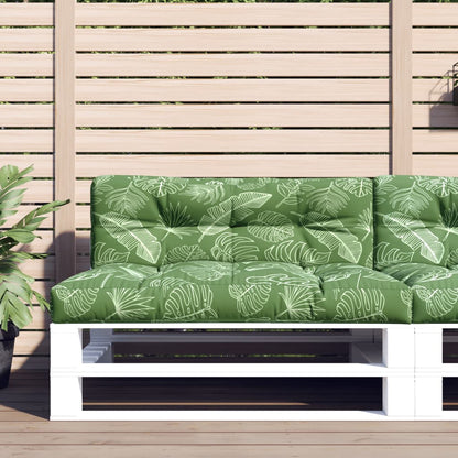 Cuscini per Pallet 2 pz Motivo a Foglie Tessuto | homemem39