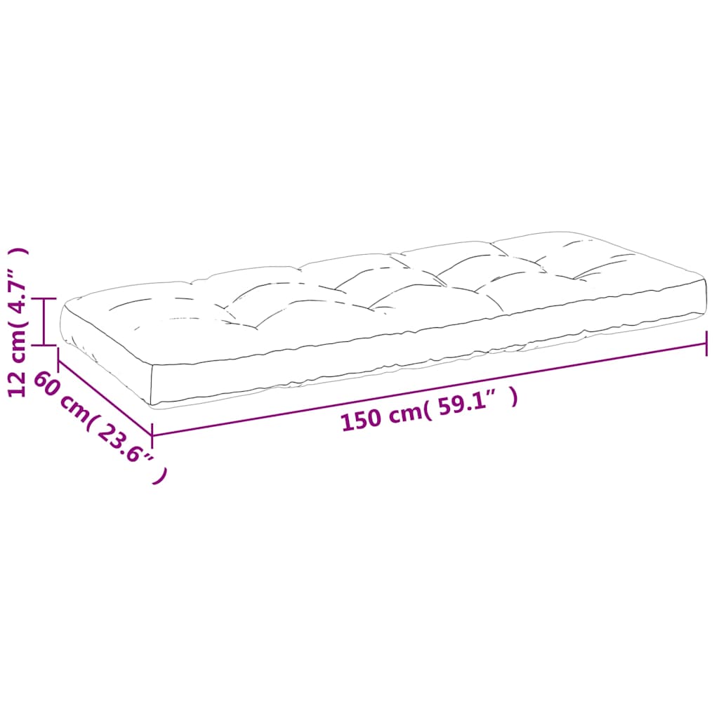Cuscini per Pallet 2 pz Crema in Tessuto | homemem39