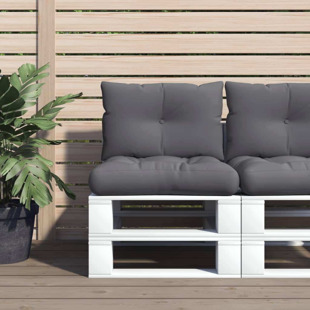 Cuscini per Pallet 2 pz Antracite in Tessuto | homemem39
