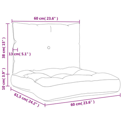 Cuscini per Pallet 2 pz Beige in Tessuto | homemem39