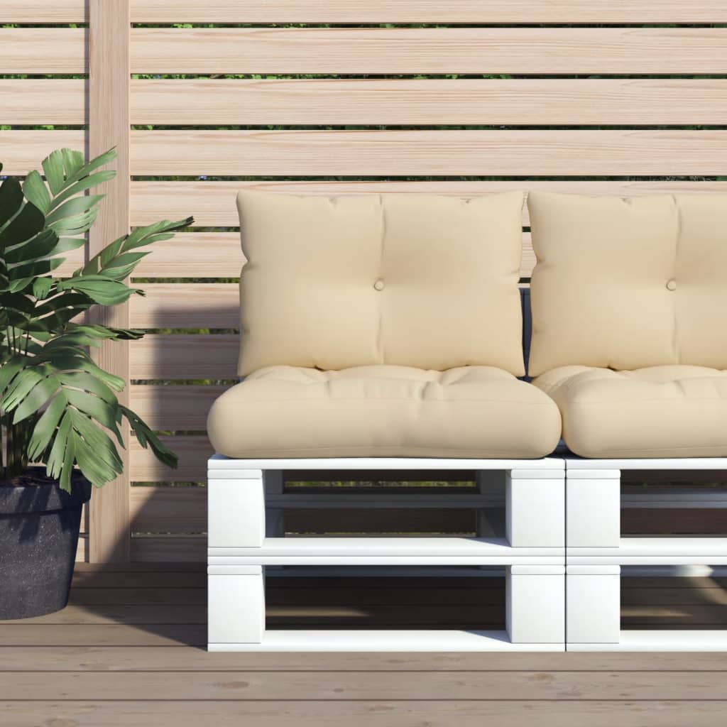 Cuscini per Pallet 2 pz Beige in Tessuto | homemem39