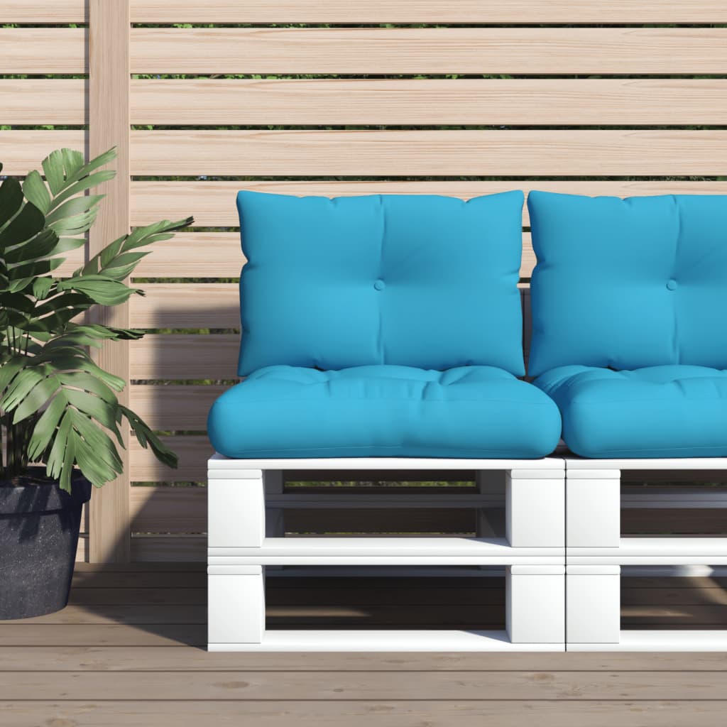 Cuscini per Pallet 2 pz Blu in Tessuto | homemem39