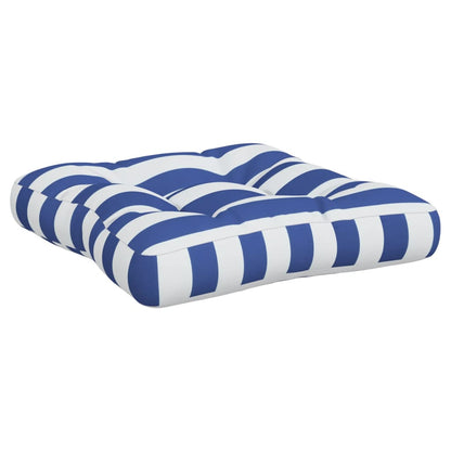 Cuscini per Pallet 2 pz Strisce Blu e Bianche Tessuto Oxford | homemem39