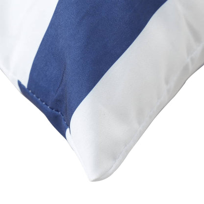 Cuscini per Pallet 2 pz Strisce Blu e Bianche Tessuto Oxford | homemem39