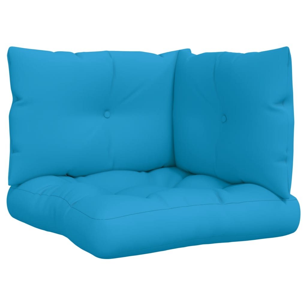 Cuscini per Pallet 3 pz Blu in Tessuto | homemem39