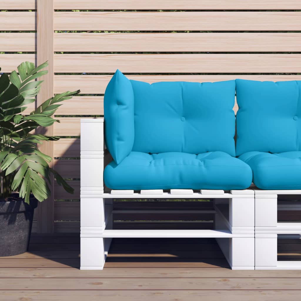Cuscini per Pallet 3 pz Blu in Tessuto | homemem39