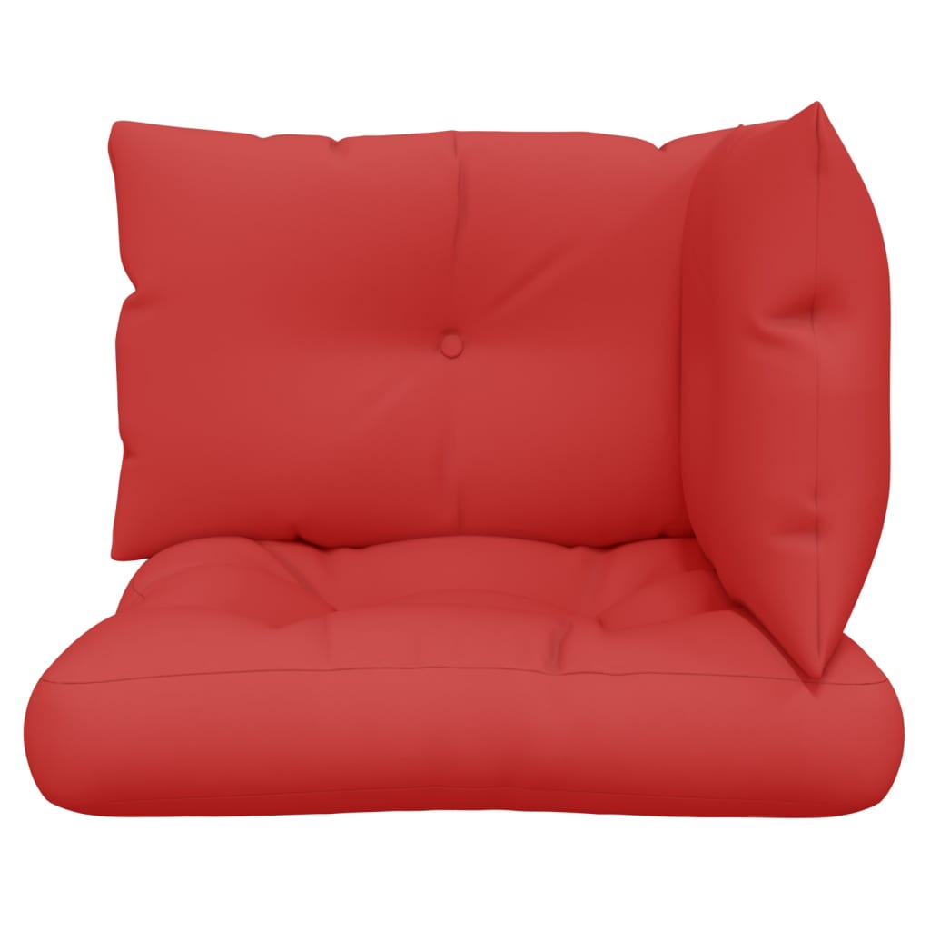 Cuscini per Pallet 3 pz Rossi in Tessuto | homemem39