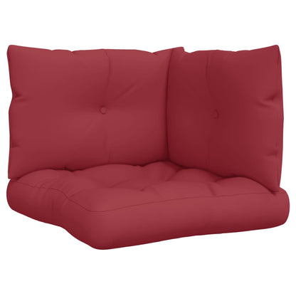 Cuscini per Pallet 3 pz Rosso Vino in Tessuto | homemem39