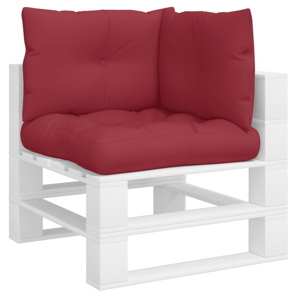 Cuscini per Pallet 3 pz Rosso Vino in Tessuto | homemem39