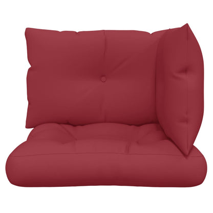 Cuscini per Pallet 3 pz Rosso Vino in Tessuto | homemem39
