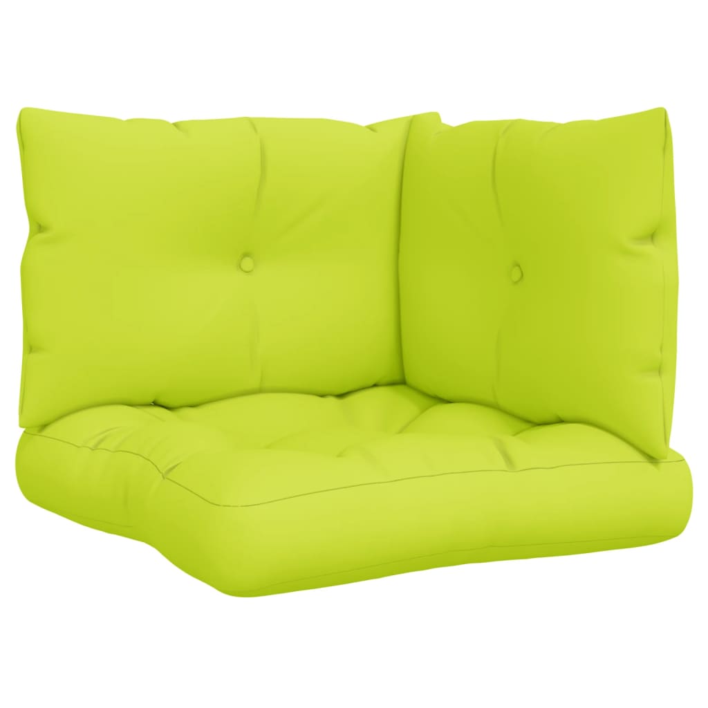 Cuscini per Pallet 3 pz Verde Intenso in Tessuto | homemem39