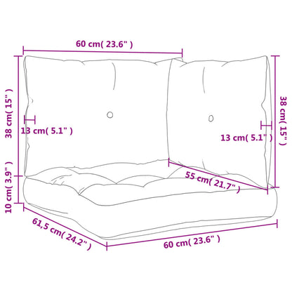 Cuscini per Pallet 3 pz Turchese in Tessuto Oxford - homemem39