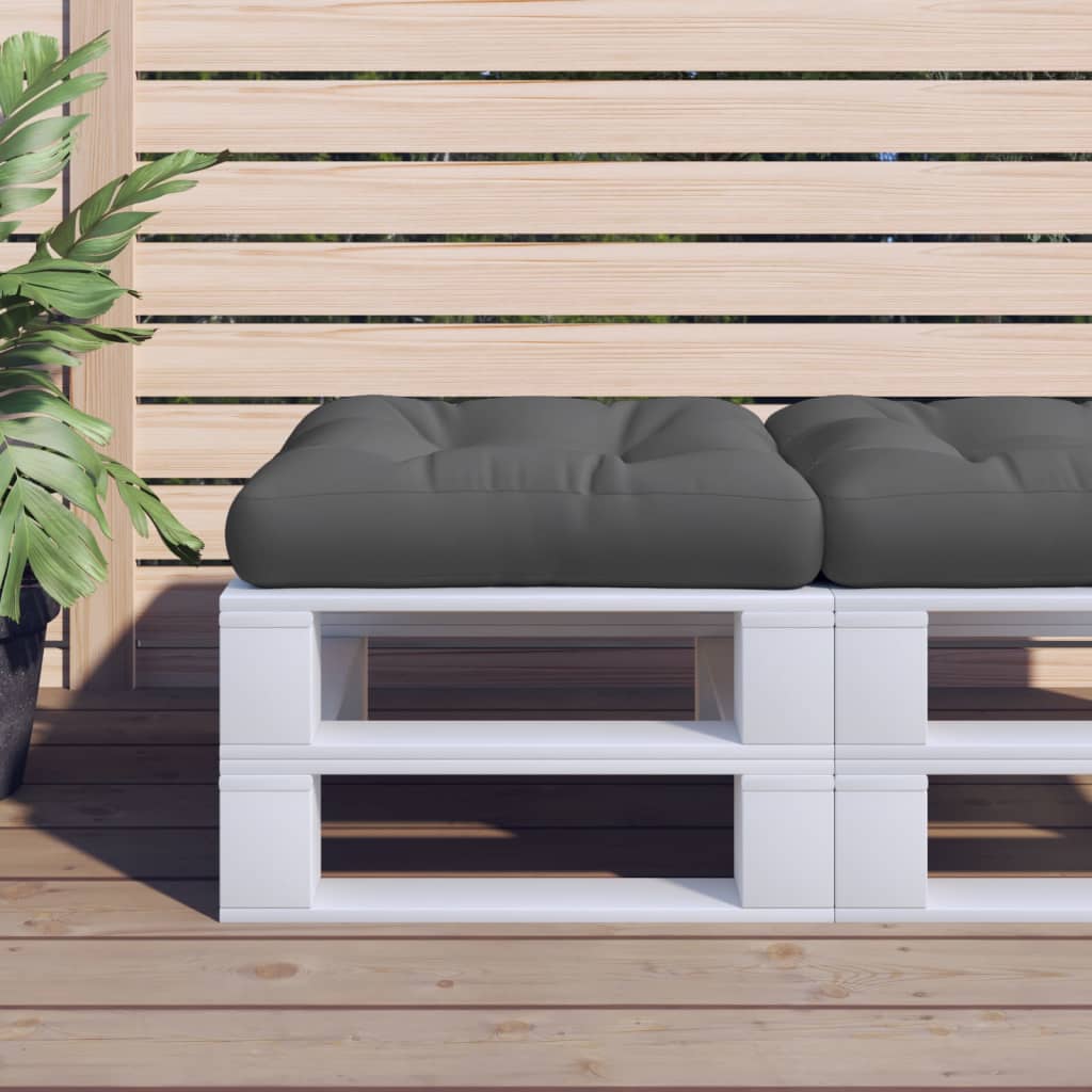 Cuscino per Pallet Antracite 60x61,5x10 cm in Tessuto | homemem39