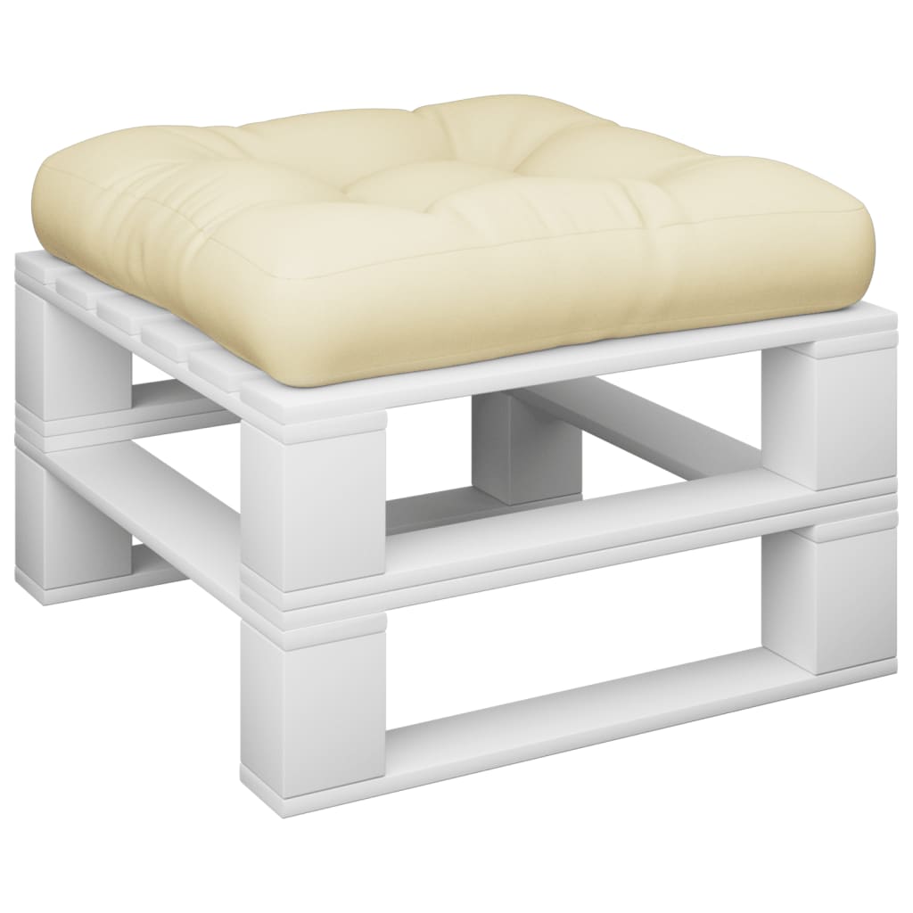Cuscino per Pallet Crema 60x61,5x10 cm in Tessuto | homemem39
