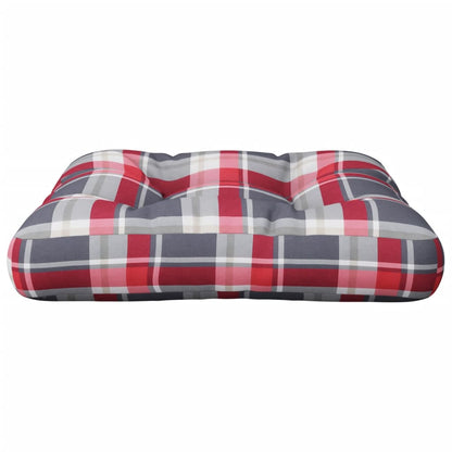 Cuscino per Pallet Rosso a Quadri in Tessuto