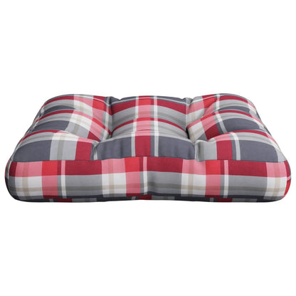 Cuscino per Pallet Rosso a Quadri in Tessuto | homemem39