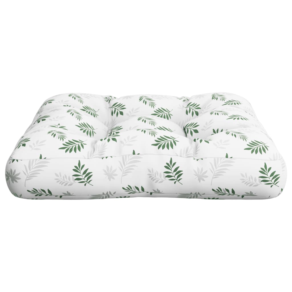 Cuscino Pallet Motivo a Foglie in Tessuto Oxford