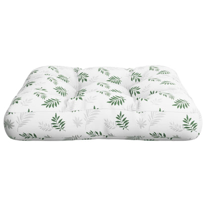 Cuscino Pallet Motivo a Foglie in Tessuto Oxford