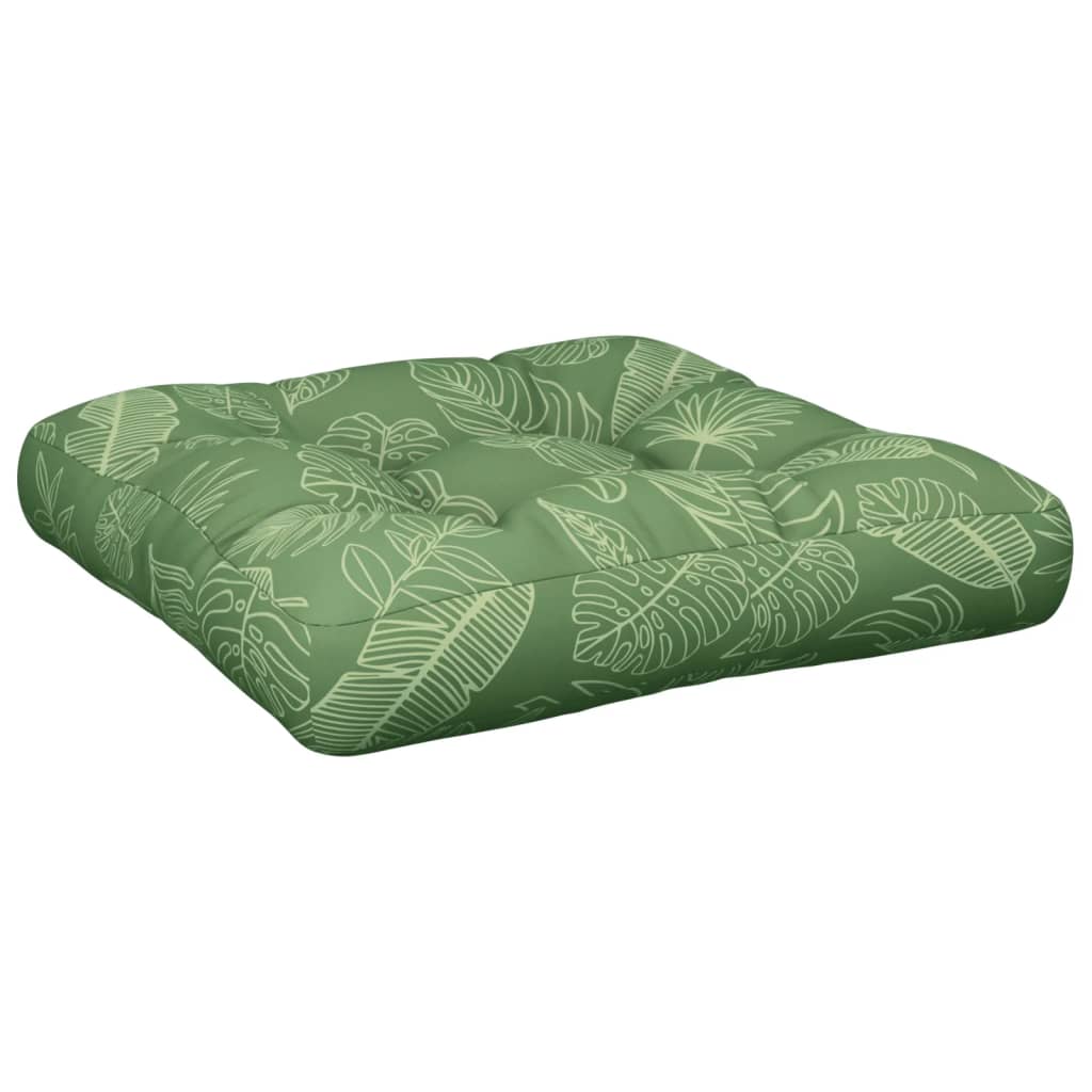 Cuscino per Pallet Motivo a Foglie 60x61,5x10 cm Tessuto Oxford | homemem39