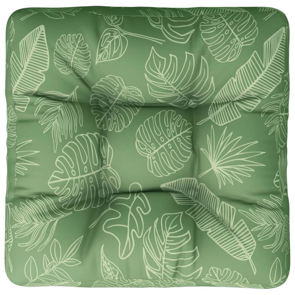 Cuscino per Pallet Motivo a Foglie 60x61,5x10 cm Tessuto Oxford | homemem39