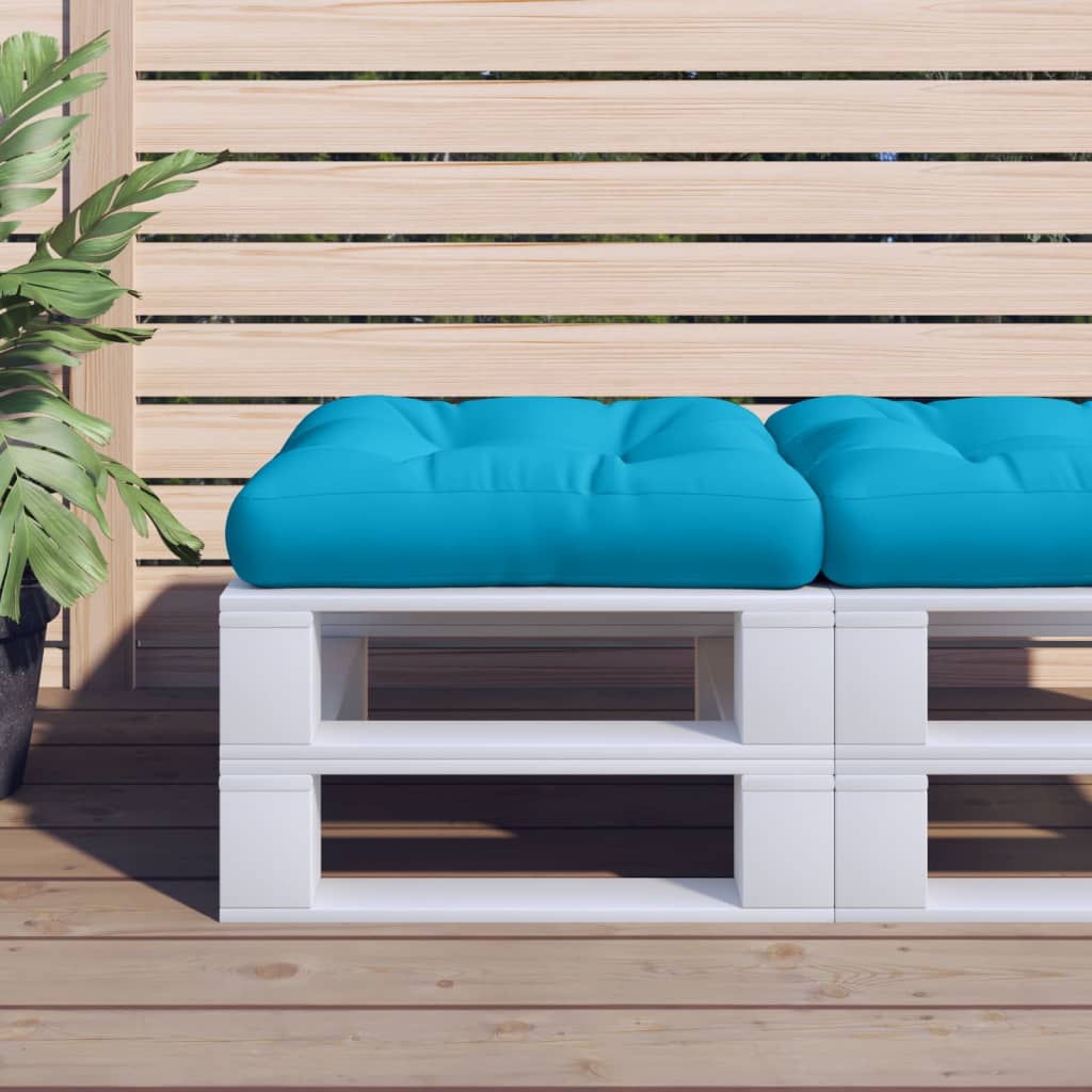 Cuscino per Pallet Azzurro 58x58x10 cm in Tessuto | homemem39