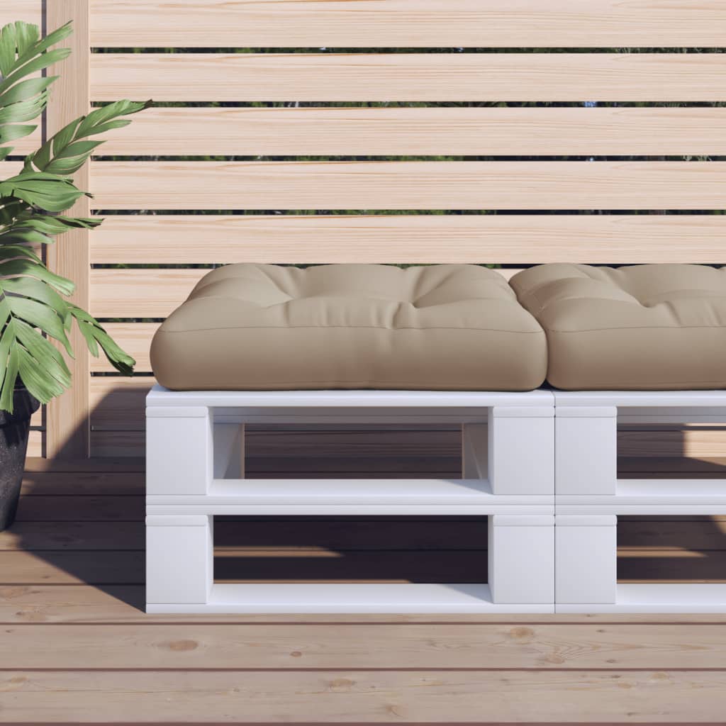Cuscino per Pallet Tortora 58x58x10 cm in Tessuto | homemem39