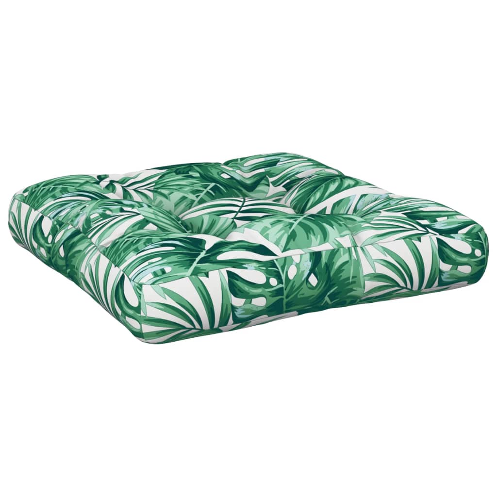Cuscino per Pallet Motivo a Foglie 58x58x10 cm Tessuto | homemem39