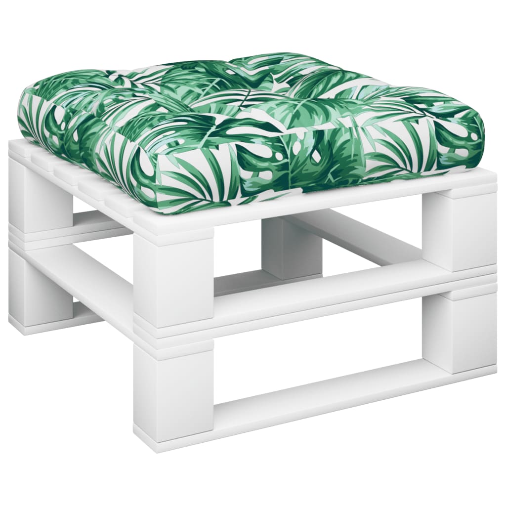 Cuscino per Pallet Motivo a Foglie 58x58x10 cm Tessuto | homemem39