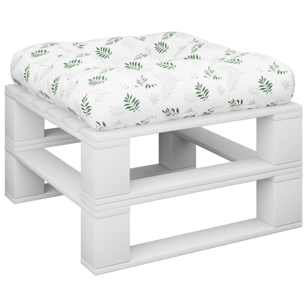 Cuscino per Pallet Motivo a Foglie 58x58x10cm in Tessuto Oxford | homemem39