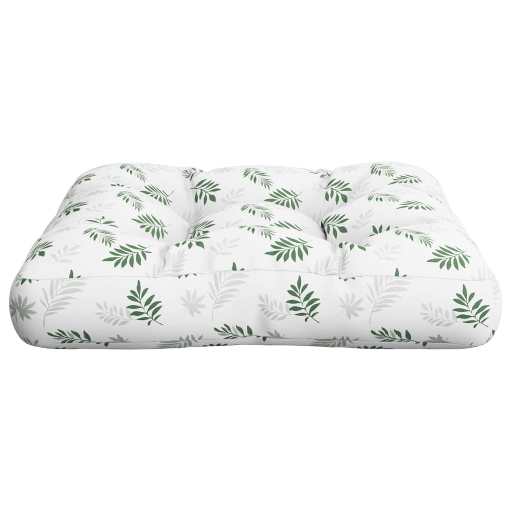 Cuscino per Pallet Motivo a Foglie 58x58x10cm in Tessuto Oxford | homemem39