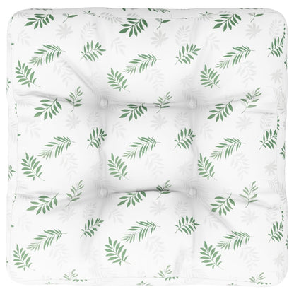 Cuscino per Pallet Motivo a Foglie 58x58x10cm in Tessuto Oxford | homemem39