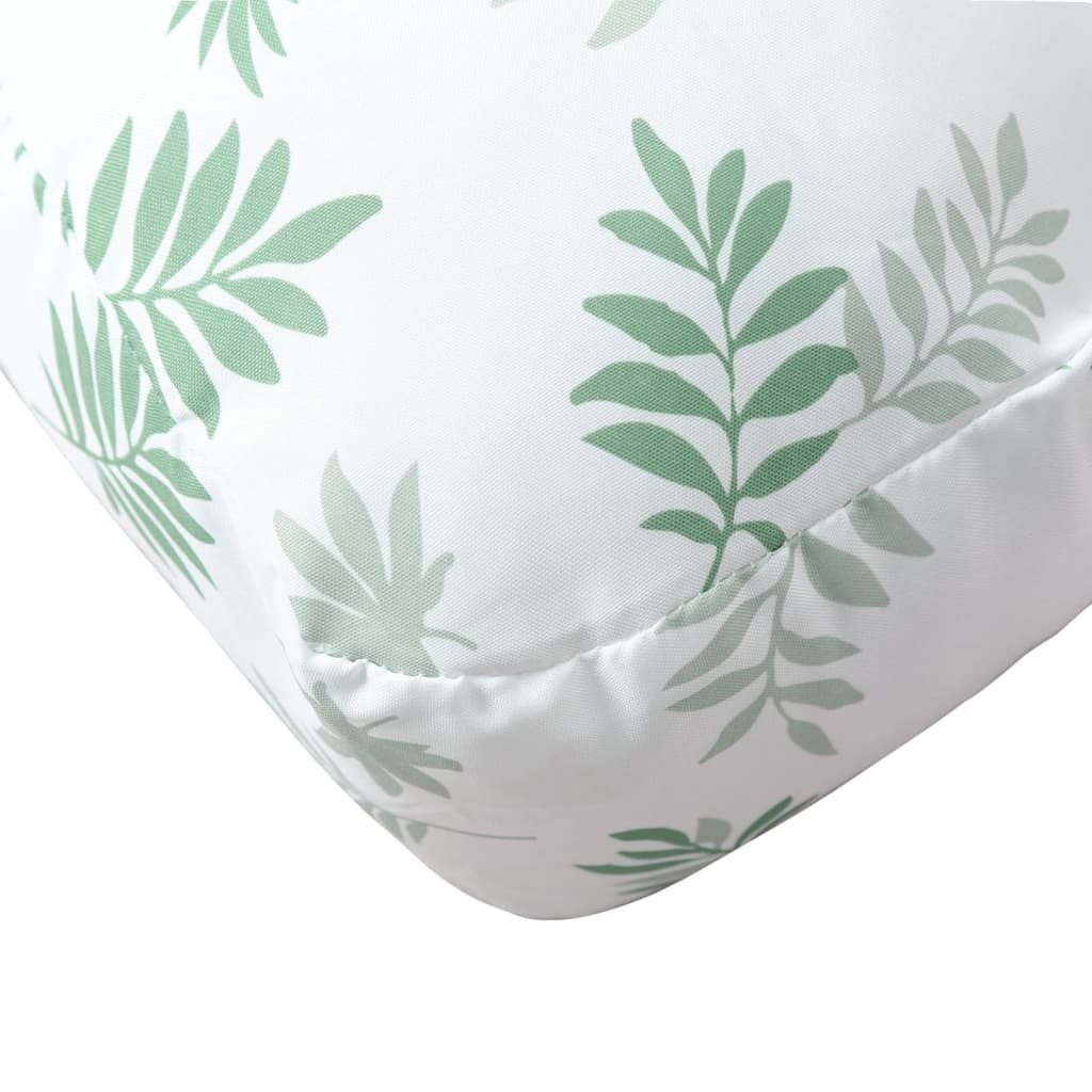 Cuscino per Pallet Motivo a Foglie 58x58x10cm in Tessuto Oxford | homemem39