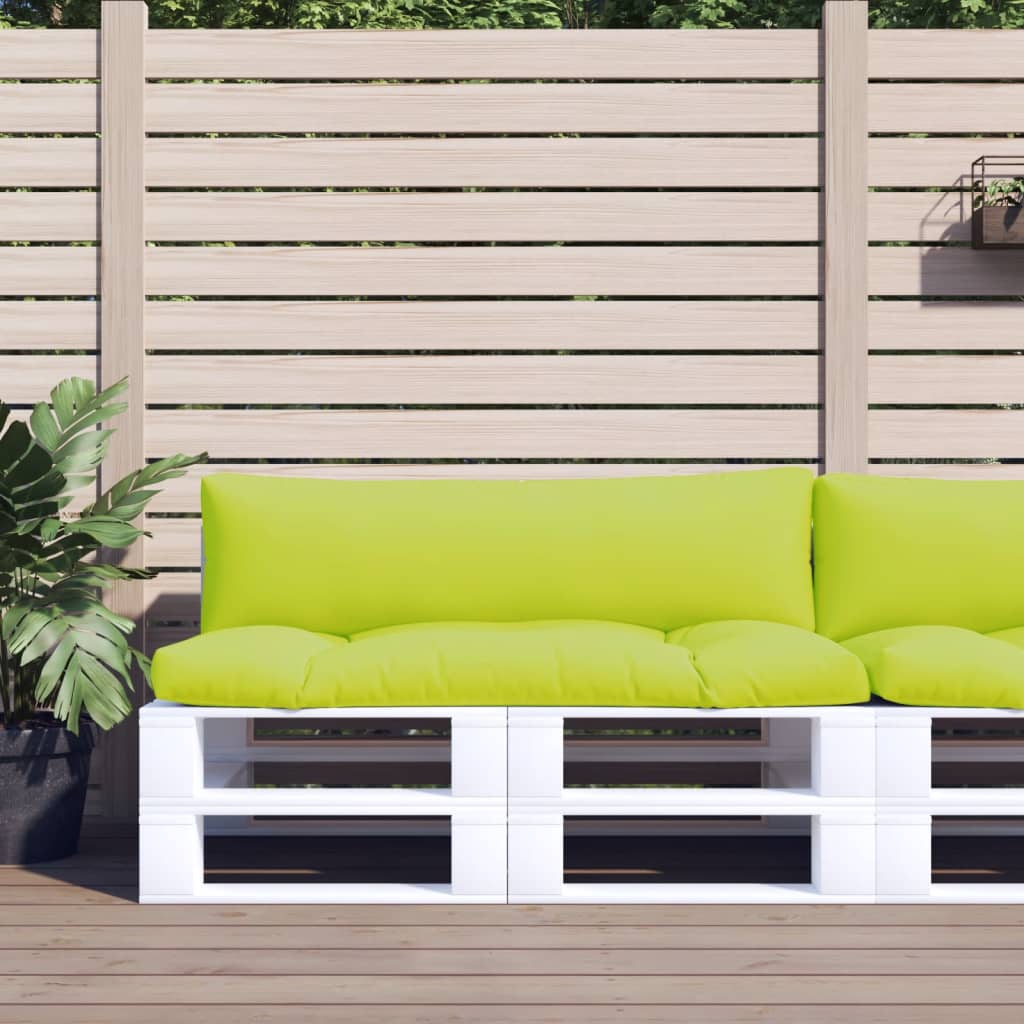 Cuscini per Divani in Pallet 2 pz Verde Intenso in Tessuto | homemem39