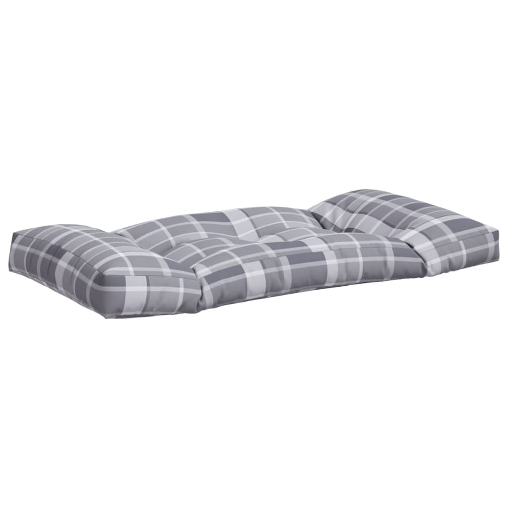 Cuscini per Pallet 2 pz a Quadri Grigi in Tessuto | homemem39