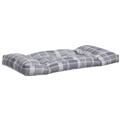 Cuscini per Pallet 2 pz a Quadri Grigi in Tessuto | homemem39