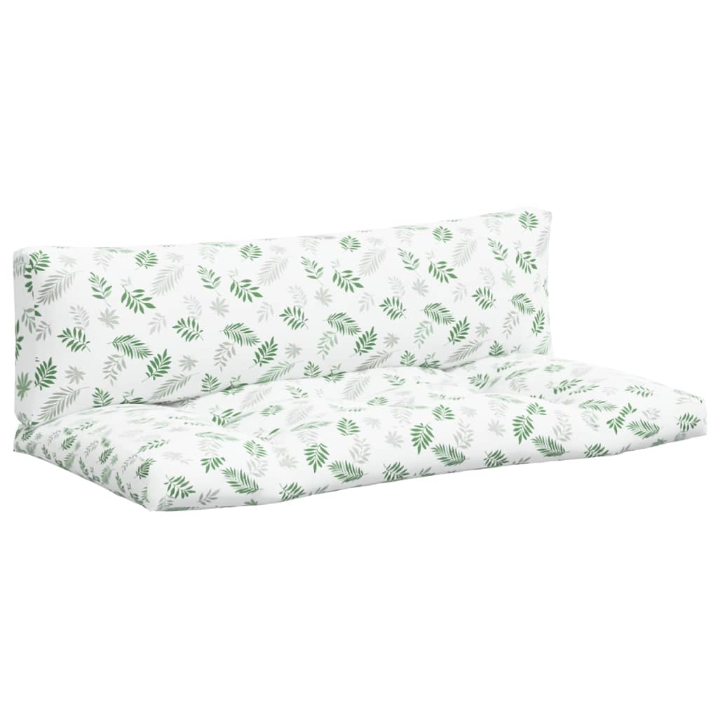 Cuscini per Pallet 2 pz Motivo a Foglie in Tessuto Oxford | homemem39