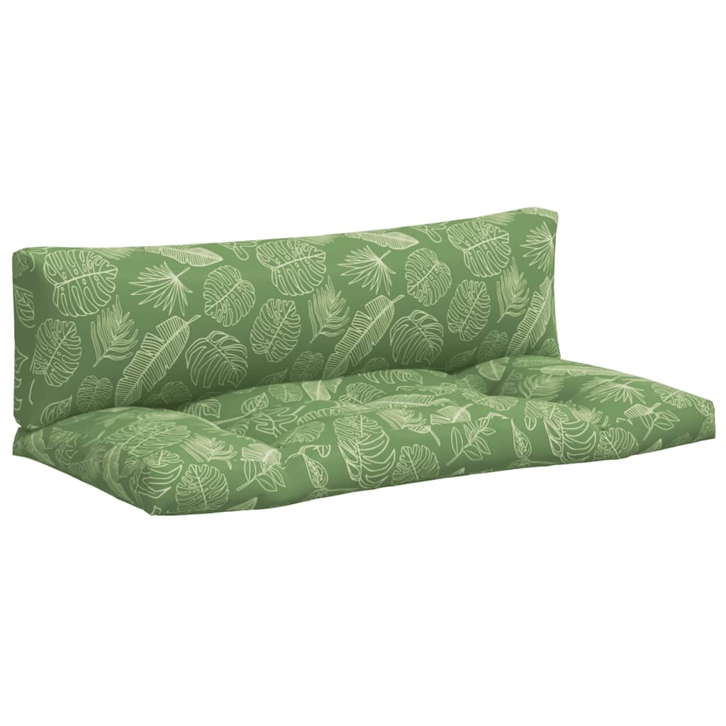 Cuscini per Pallet 2 pz Motivo a Foglie in Tessuto Oxford - homemem39