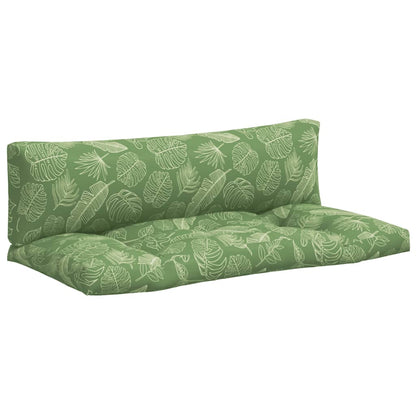 Cuscini per Pallet 2 pz Motivo a Foglie in Tessuto Oxford - homemem39