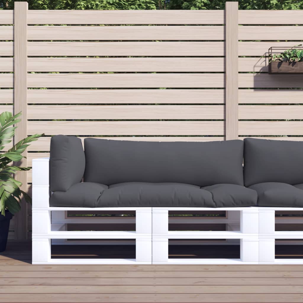 Cuscini per Pallet 3 pz Antracite in Tessuto | homemem39