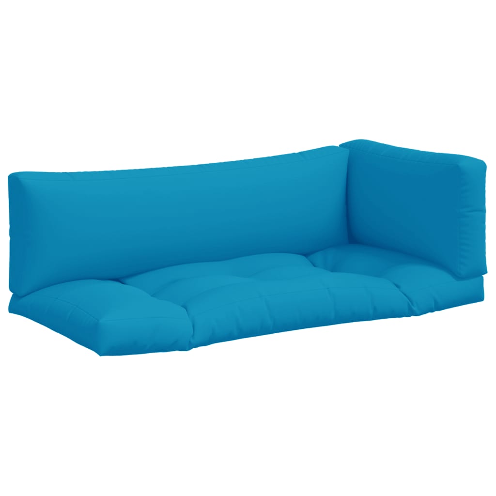 Cuscini per Pallet 3 pz Azzurro in Tessuto | homemem39