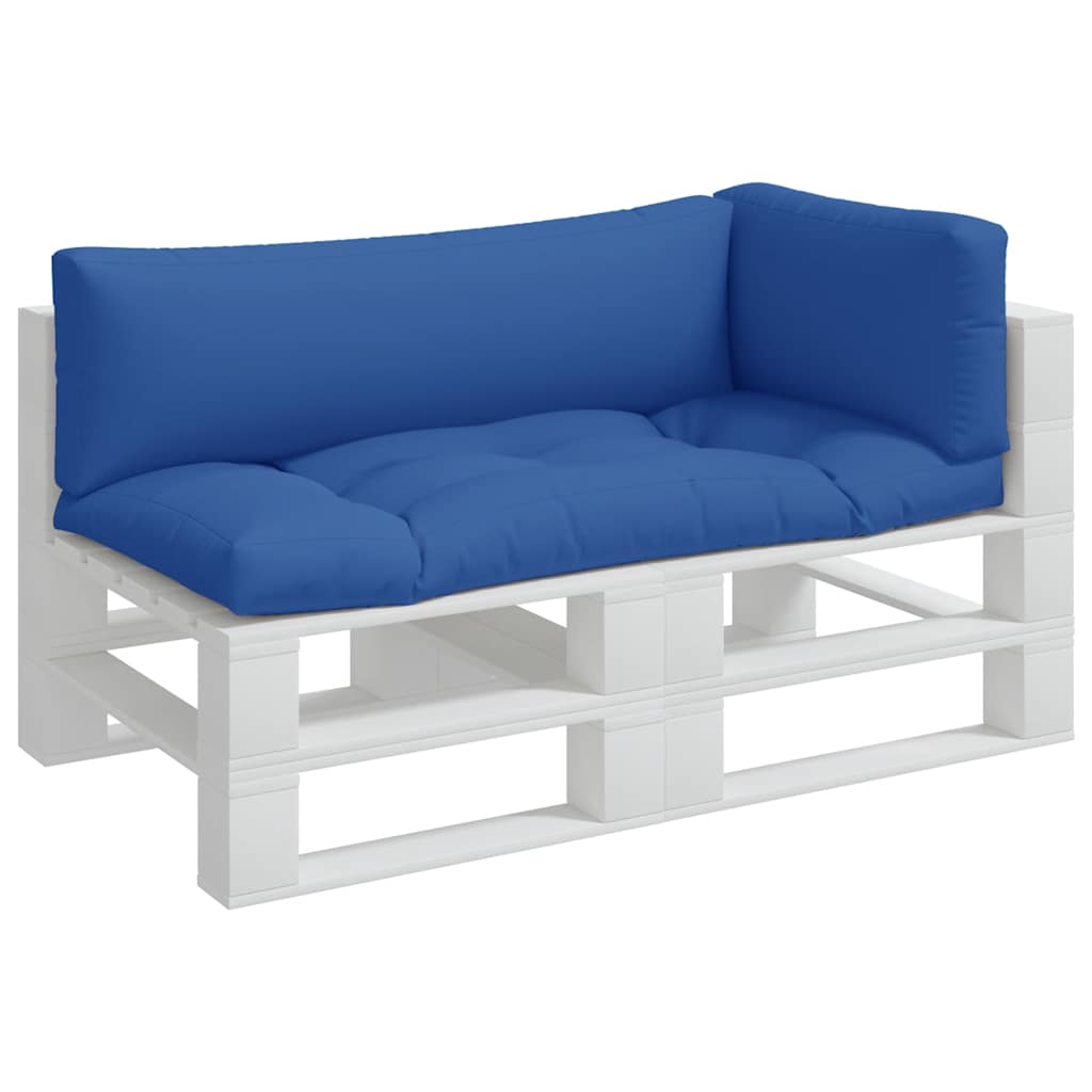 Cuscini per Pallet 3 pz Blu in Tessuto
